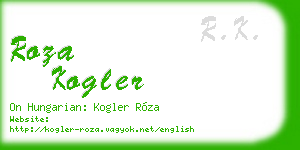 roza kogler business card